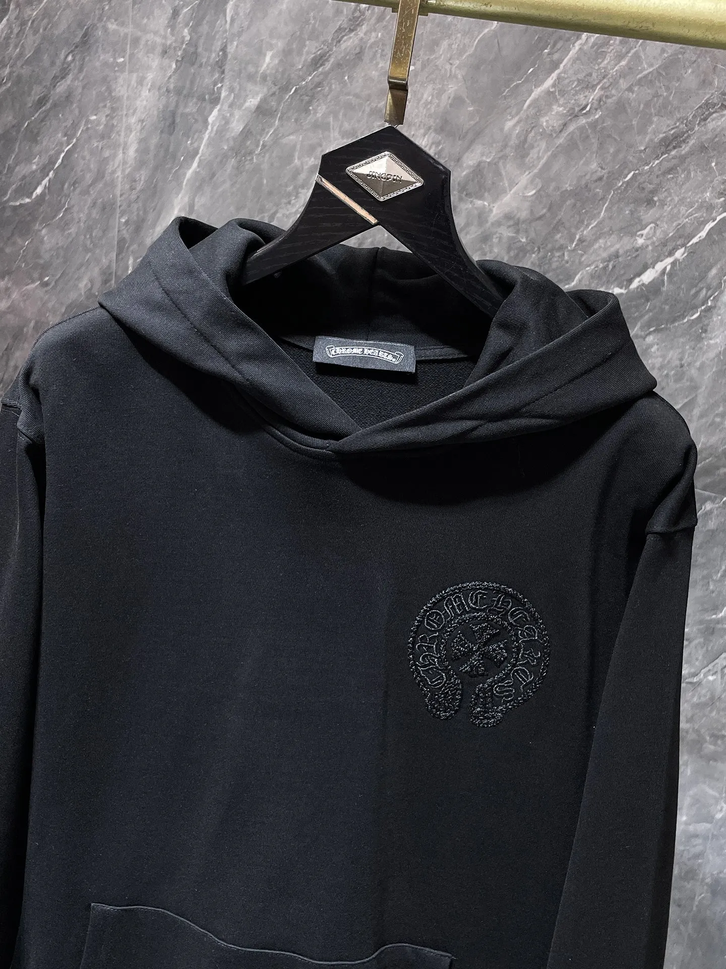 P270 Chrome Hearts Autumn and Winter 2025 Counter Synchronization Horseshoe Sanskrit Cross Hollow Embroidery Special Craftsmanship Hooded Sweatshirt Vacuum Embroidery Method! Heavy embroidery! ! ! Tens of thousands of needles! ! Improved customized version of 1:1 high-gram weight high-quality fabric Recommended color: white black code number: S, M, L, XL
